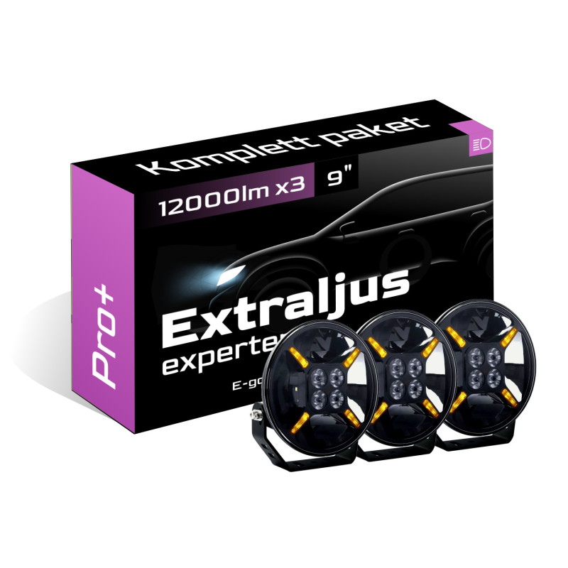 Pro+ extraljus 9" x3 till Kia Stonic 2017» (YB)